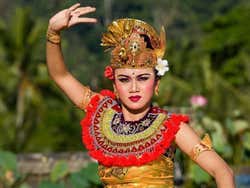 Dancer wearing a traditional costume