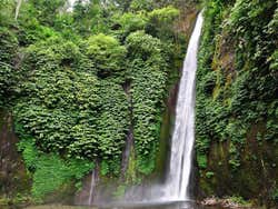 Waterfall in the centre of the island
