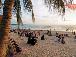 Kuta Beach at sunset